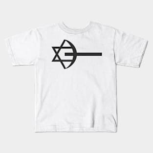 Combination of the three monotheistic religions symbols Kids T-Shirt